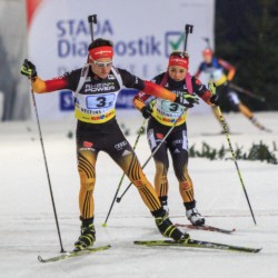 Niklas Homberg und Marion Deigentesch beim Wechsel bei der German Team Challenge 2014