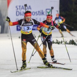 Niklas Homberg und Marion Deigentesch beim Wechsel bei der German Team Challenge 2014